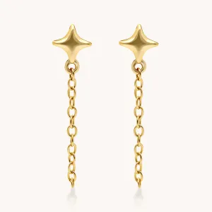 Starburst Dangle Chain Earrings