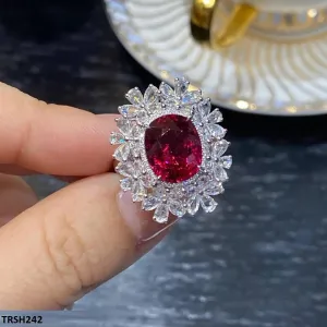 Step Cubic Zircon Flowers Adjustable Ring