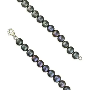 Sterling Silver and Peacock Freshwater Pearl Necklace