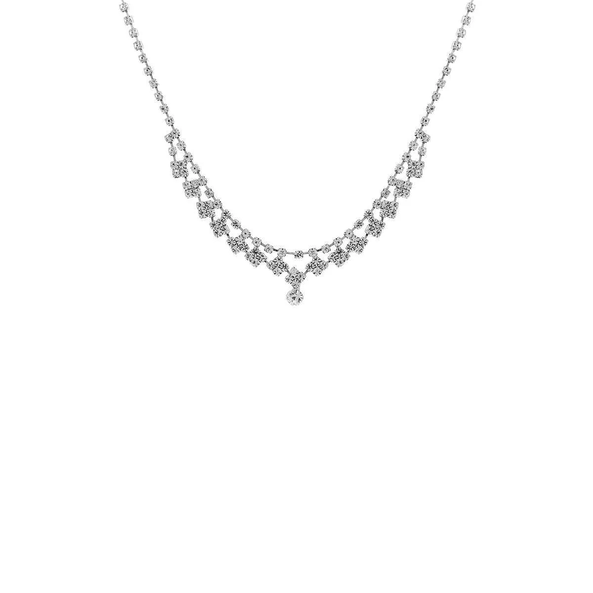 Stylish Rhinestone Design Crystal Necklace