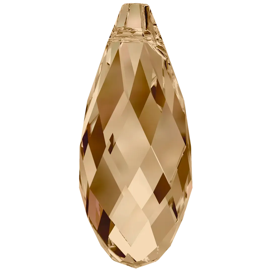 Swarovski Pendants Briolette (6010) Crystal Golden Shadow