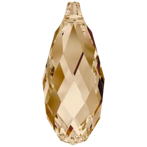 Swarovski Pendants Briolette (6010) Crystal Golden Shadow