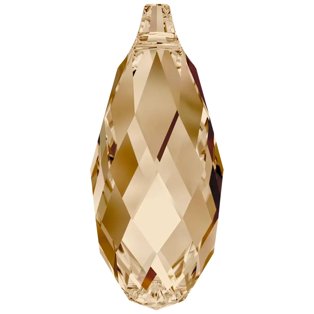 Swarovski Pendants Briolette (6010) Crystal Golden Shadow