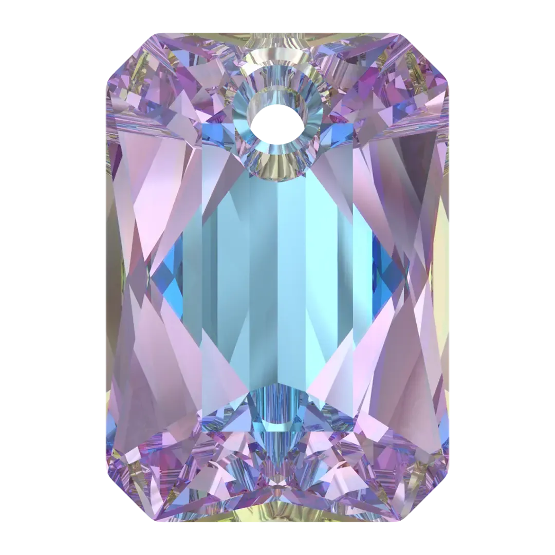 Swarovski Pendants Emerald Cut (6435) Crystal Vitrail Light P