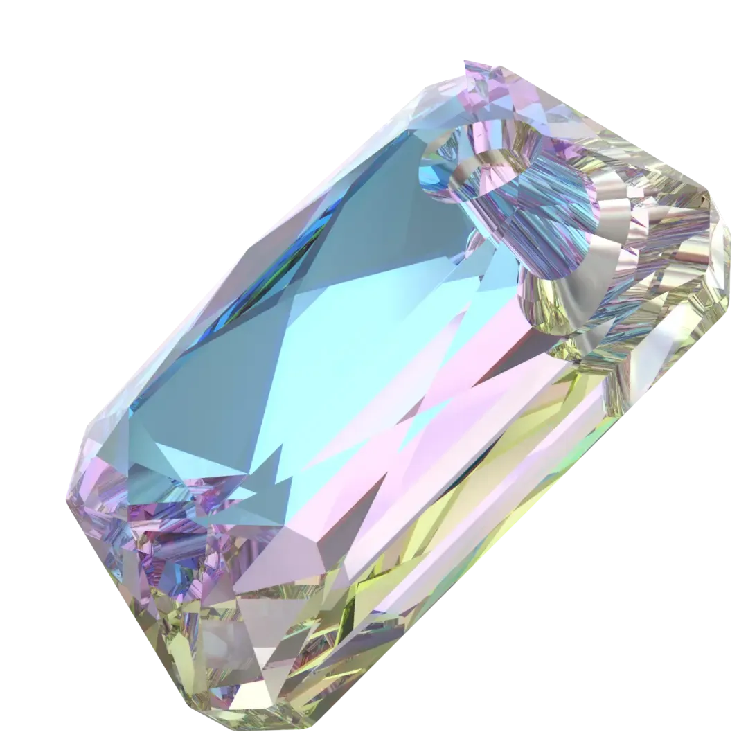 Swarovski Pendants Emerald Cut (6435) Crystal Vitrail Light P