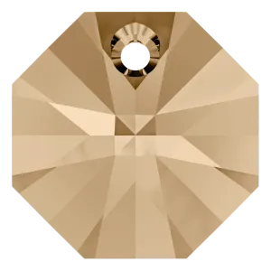 Swarovski Pendants Octagon (6401) Crystal Golden Shadow
