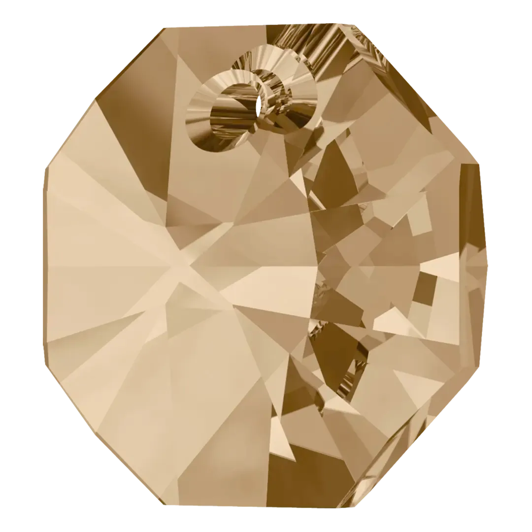 Swarovski Pendants Octagon (6401) Crystal Golden Shadow