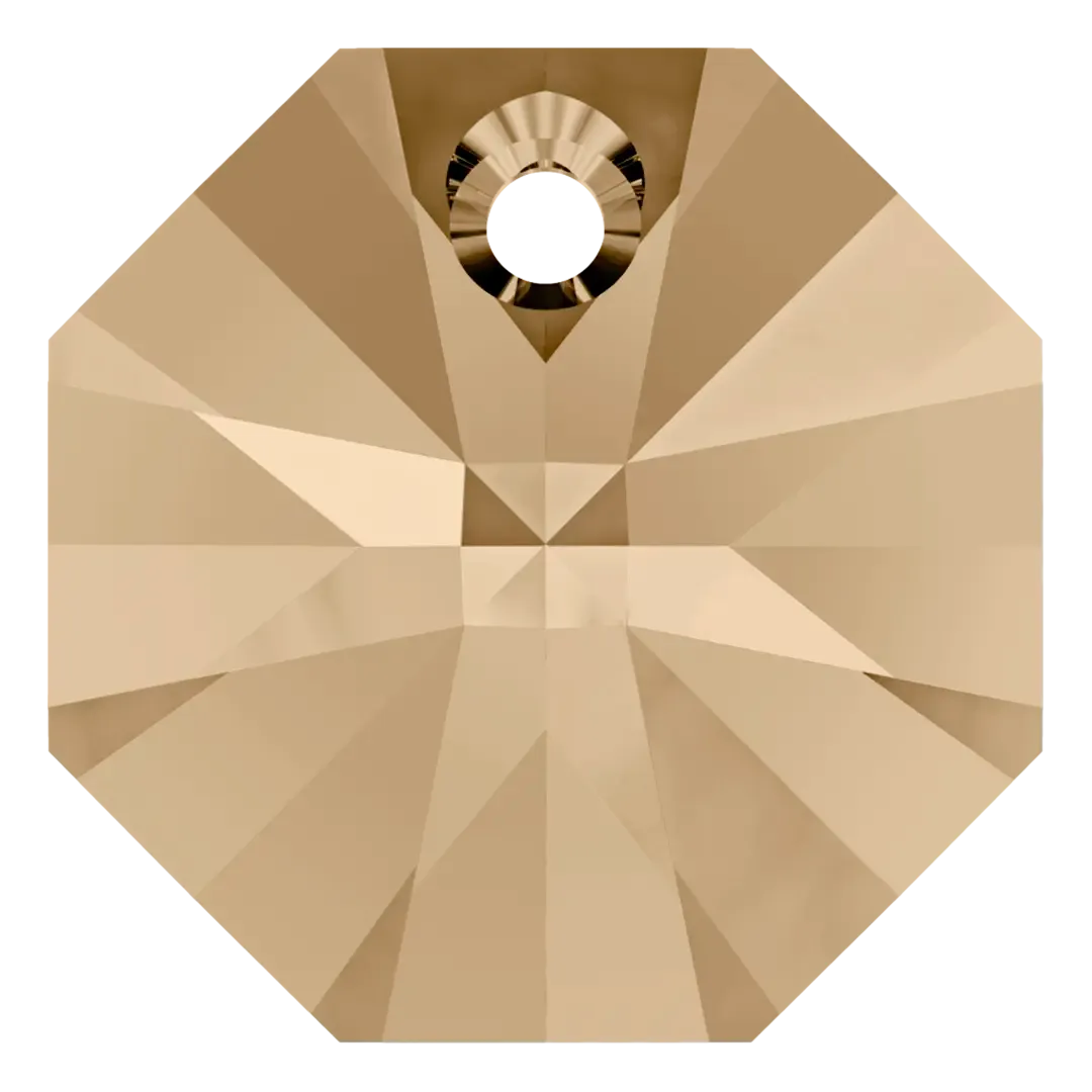 Swarovski Pendants Octagon (6401) Crystal Golden Shadow
