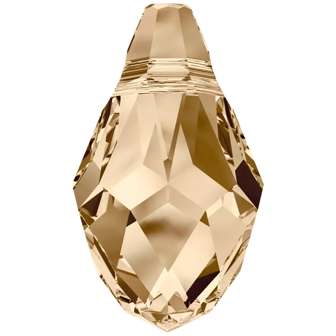 Swarovski Pendants Small Briolette (6007) Crystal Golden Shadow