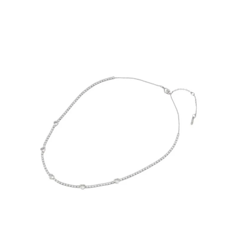 SWEETHEARTS NECKLACES - SILVER/CLEAR MULTI