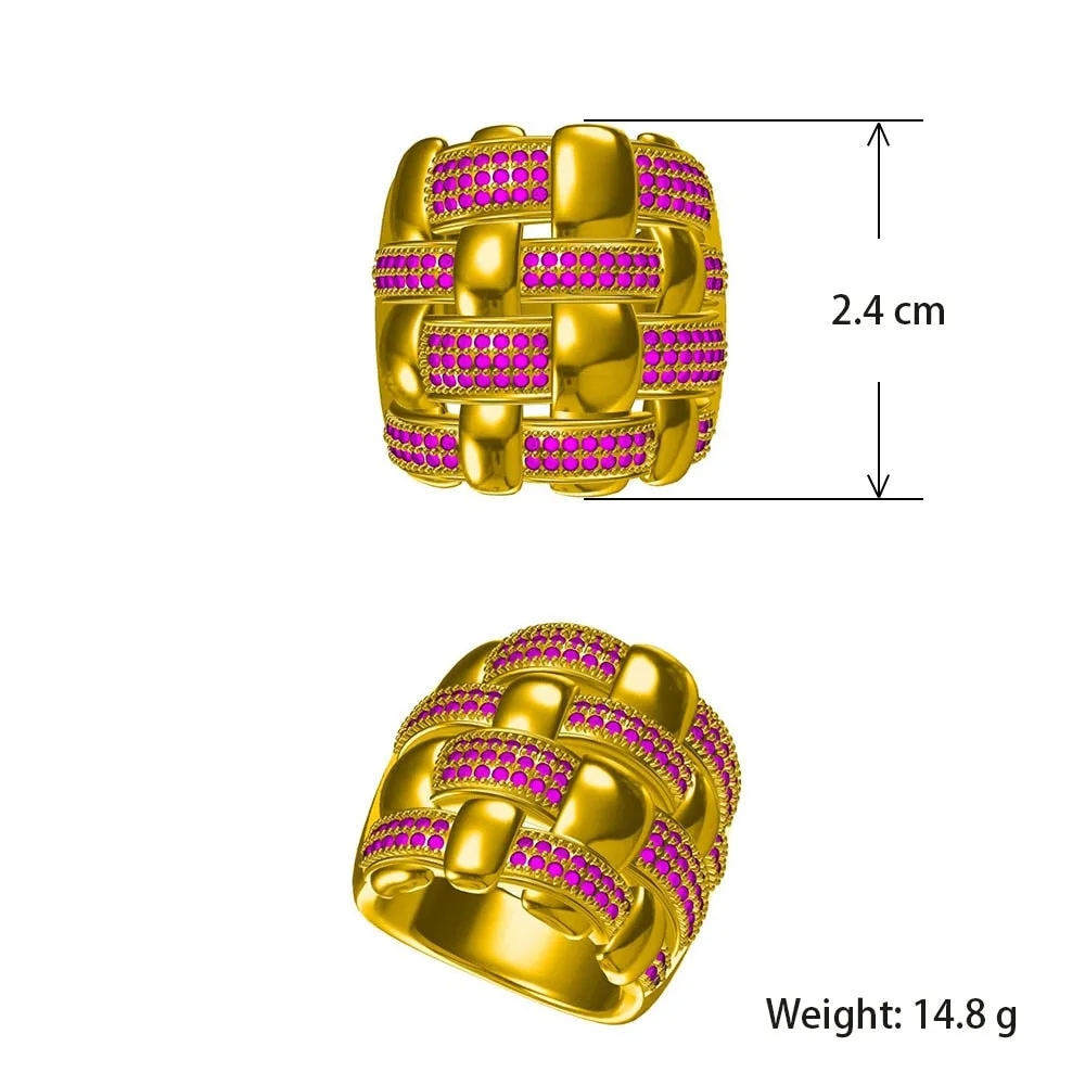 TEEK - Frosted Woven Womens Ring