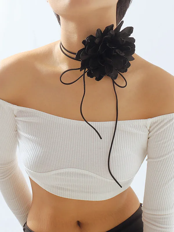 Three-Dimensional Flower Tied Waist Chain Accessories Necklaces Accessories