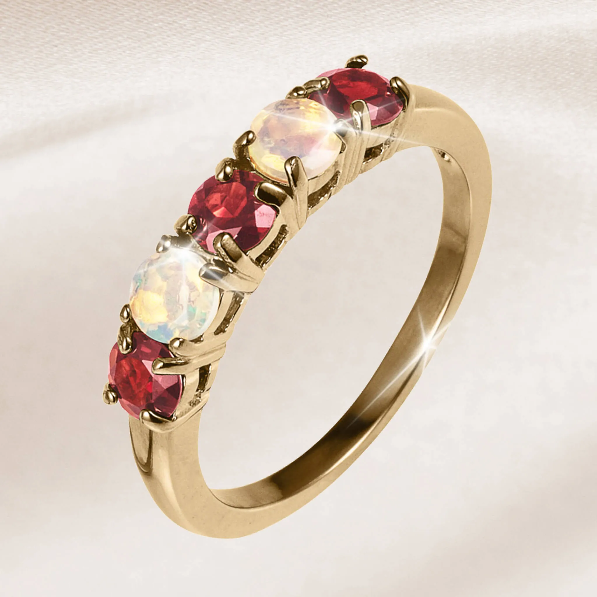 Timeless Treasures Garnet Eternity Ring