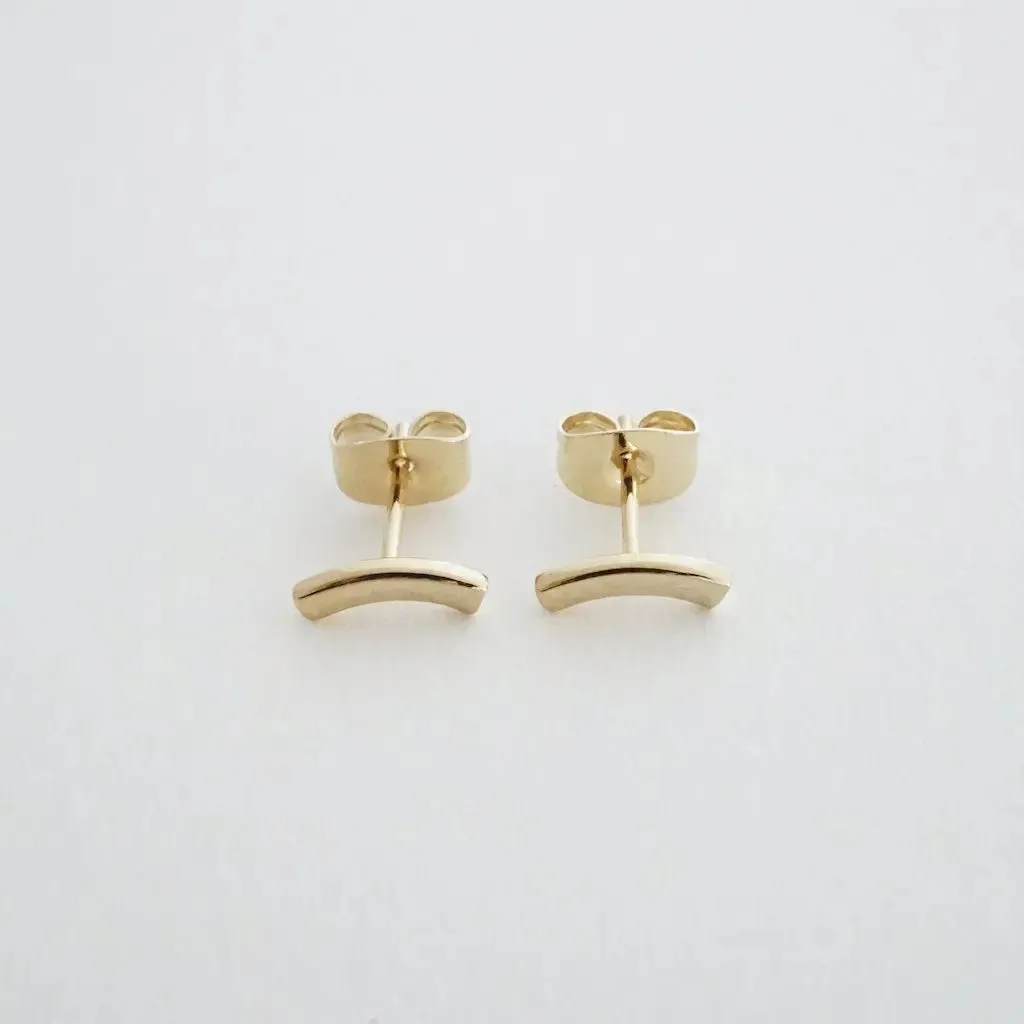 Tiny Arc Stud Earrings - Final Sale
