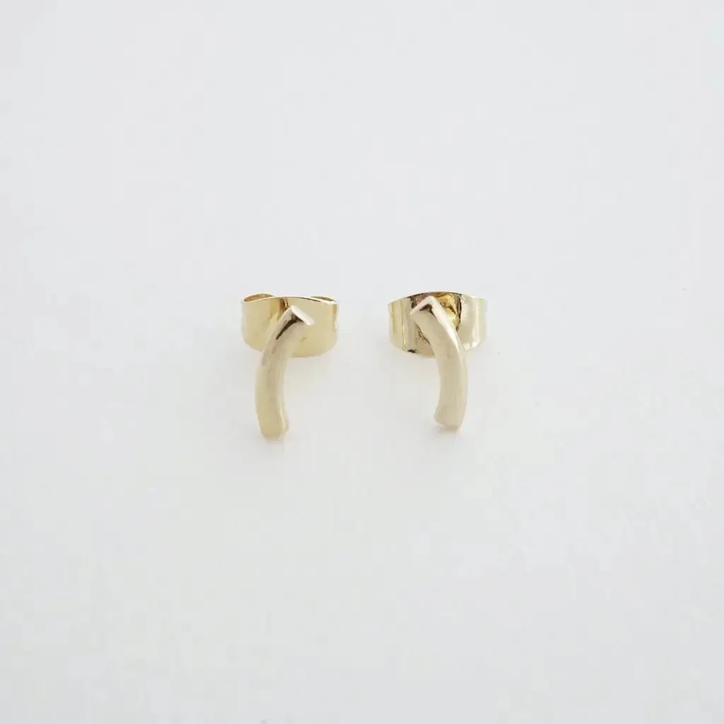 Tiny Arc Stud Earrings - Final Sale