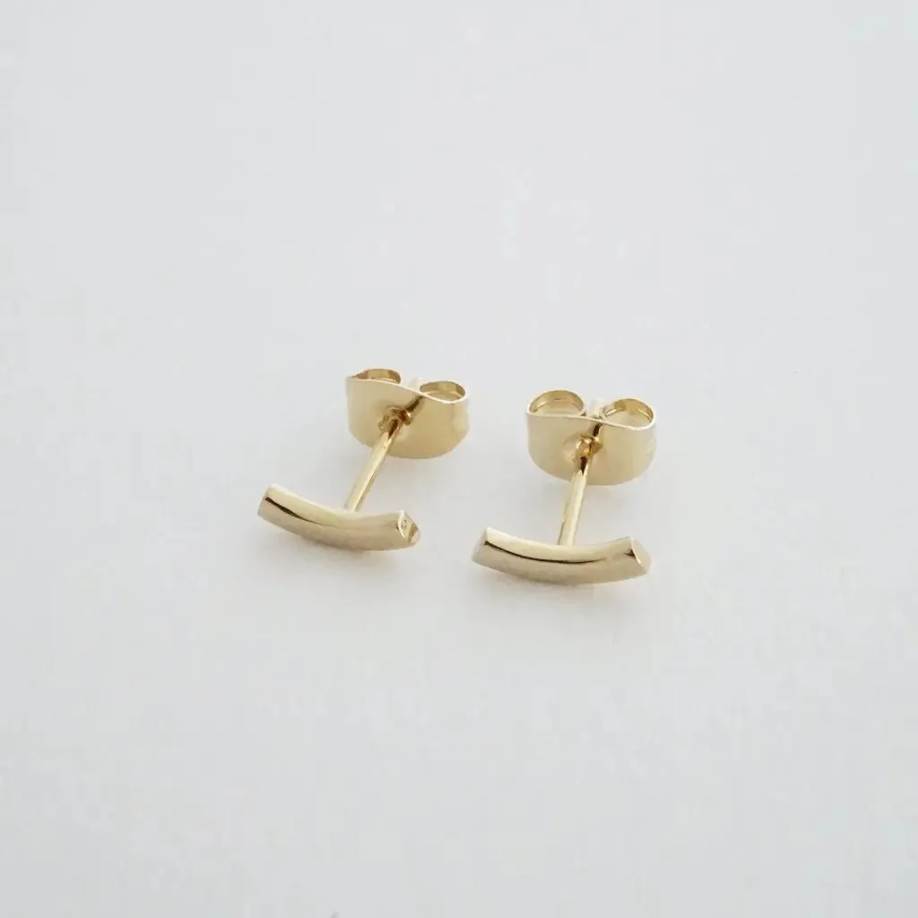 Tiny Arc Stud Earrings - Final Sale