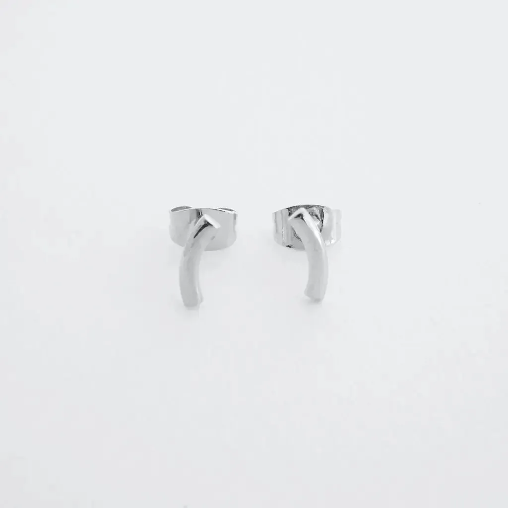 Tiny Arc Stud Earrings - Final Sale