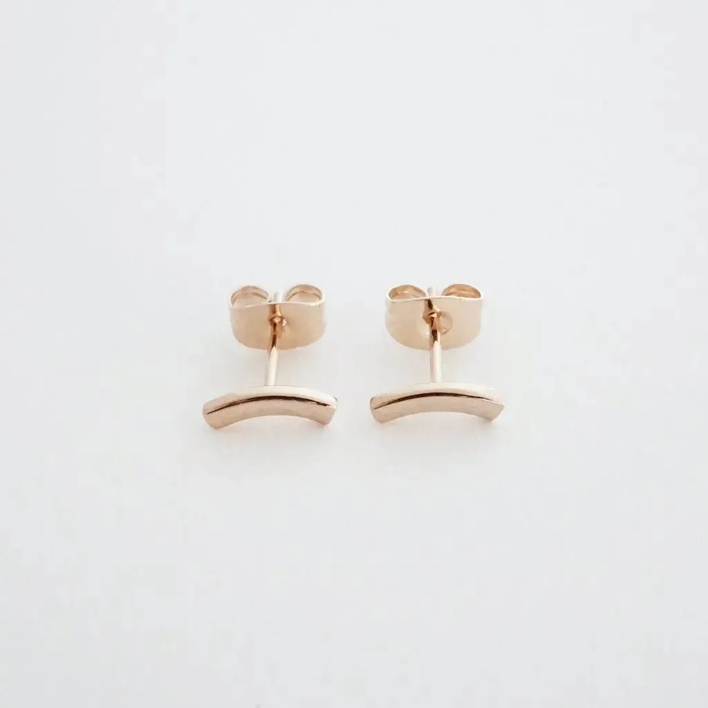 Tiny Arc Stud Earrings - Final Sale