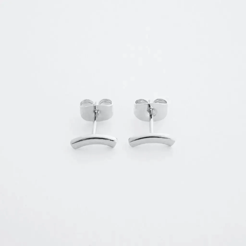 Tiny Arc Stud Earrings - Final Sale