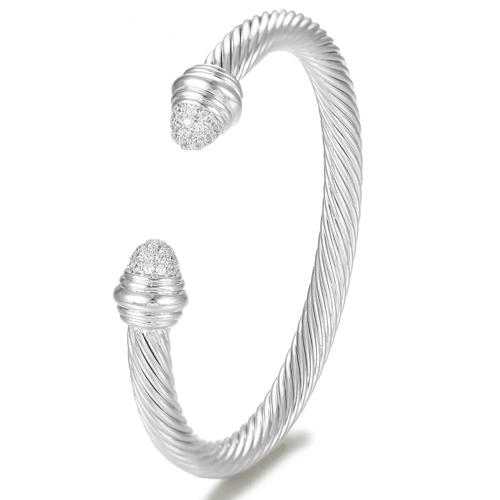 Trendy & Beautiful Diva Bangle Bracelet With Crystal