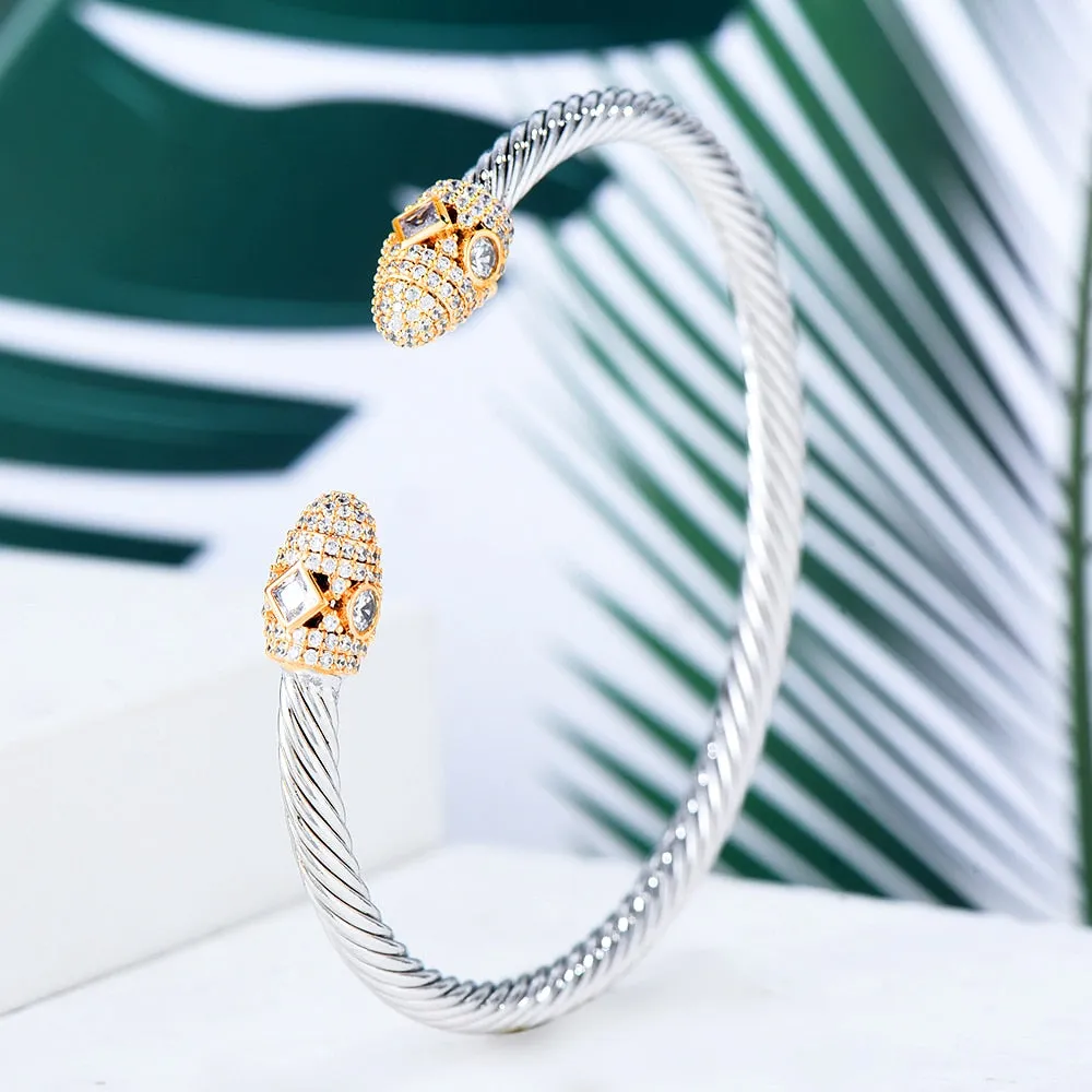 Trendy & Beautiful Diva Bangle Bracelet With Crystal