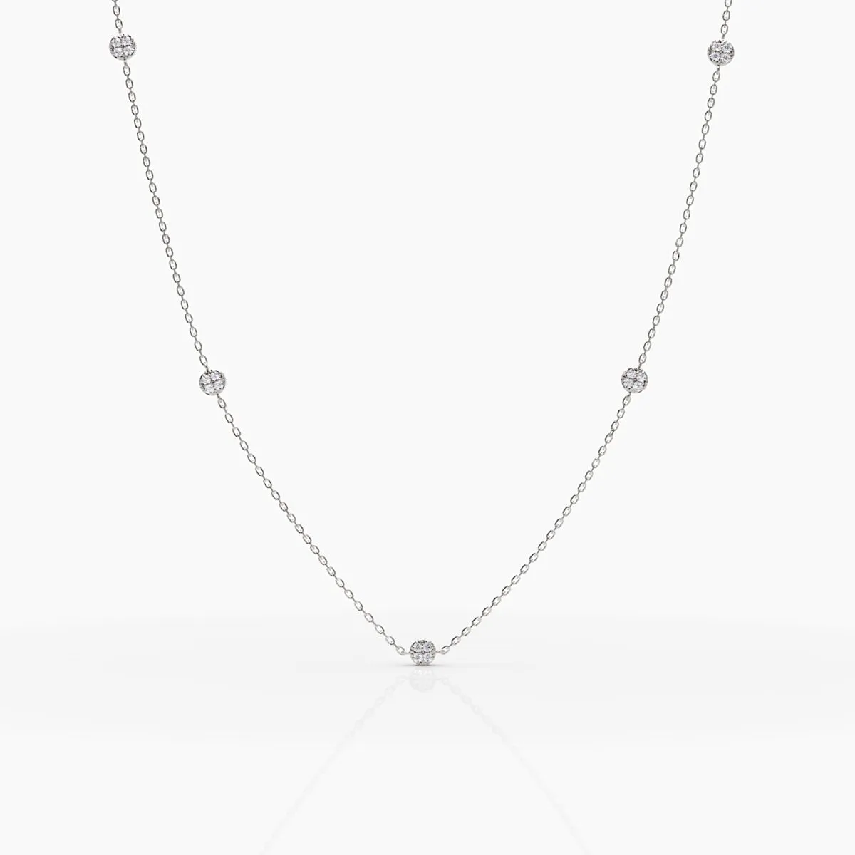 Two-Sided Diamond Disc Necklace