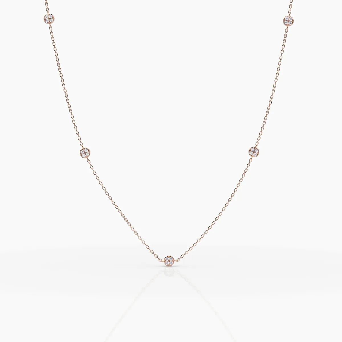 Two-Sided Diamond Disc Necklace