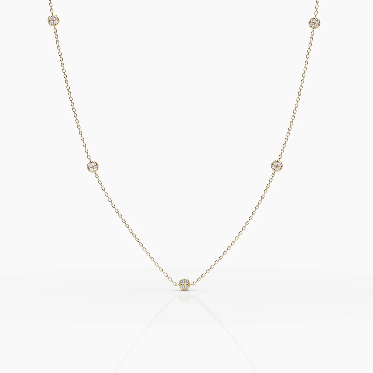 Two-Sided Diamond Disc Necklace