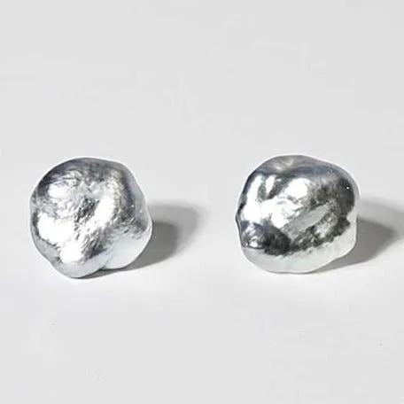 Unique 10.7-11.6mm Tahitian Keshi Pearl Stud Earrings