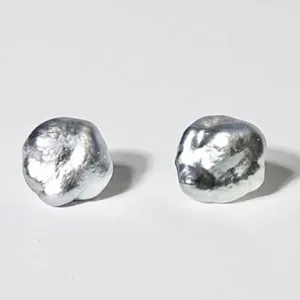 Unique 10.7-11.6mm Tahitian Keshi Pearl Stud Earrings