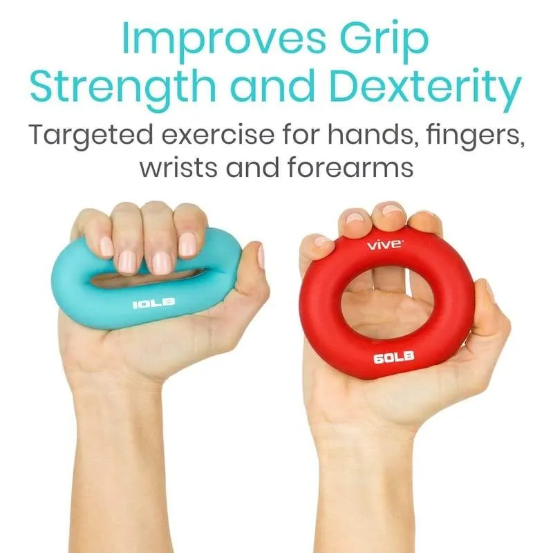 Vive Health Hand Grip Strengthener Rings Grip Exercisers