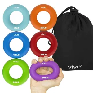 Vive Health Hand Grip Strengthener Rings Grip Exercisers