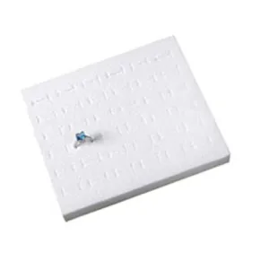 White Velvet Half-Size Ring Foam for 36 Rings