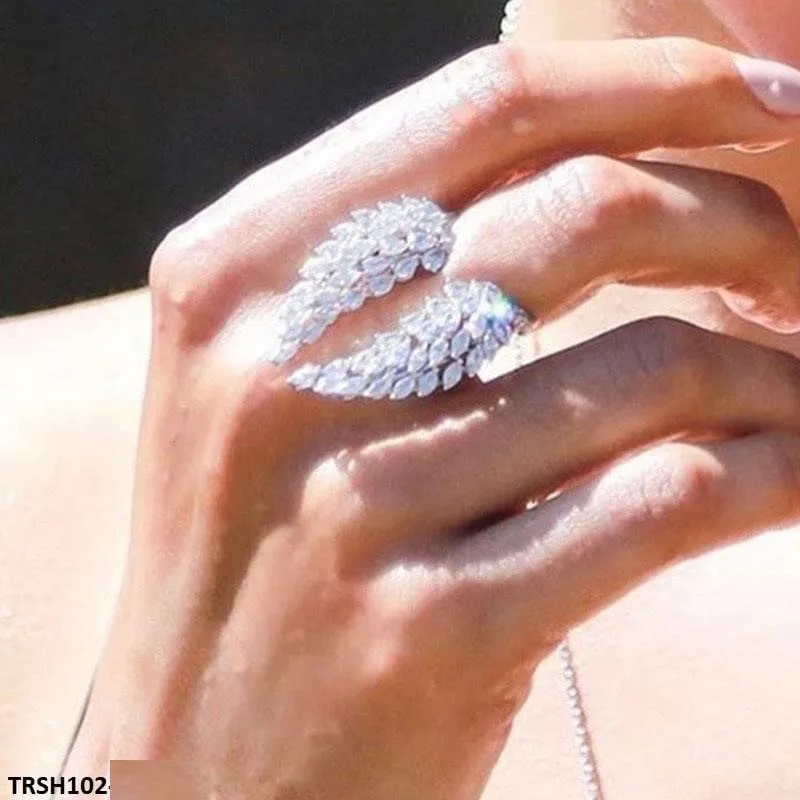 Wing's Zircon Adjustable Ring