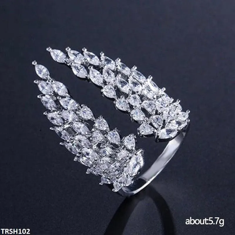 Wing's Zircon Adjustable Ring