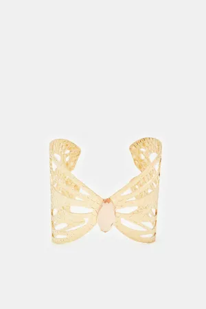Women Gold Embellished Cuff Bracelet