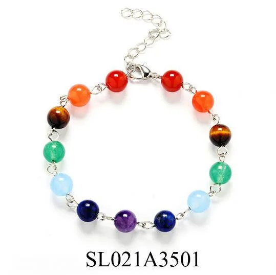 Yoga Braclet Meditation, Chakra Healing Natural Stone Beads ,Jewelry Pulseira