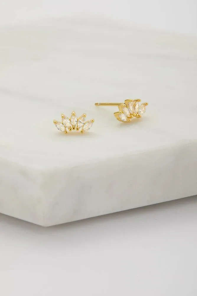 Zafino - Isabella Stud Earring (Sterling Silver / Gold)