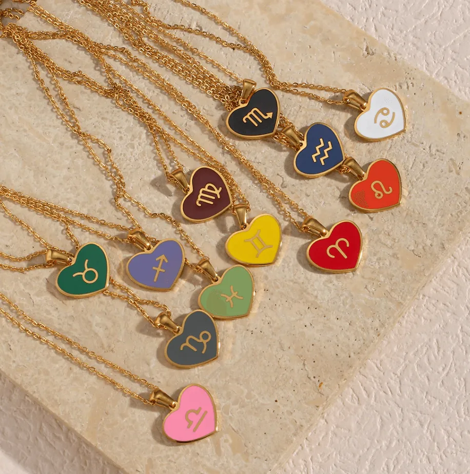 Zodiac Heart Pendant