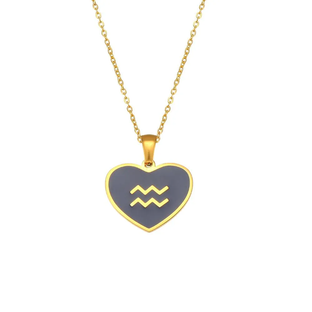 Zodiac Heart Pendant