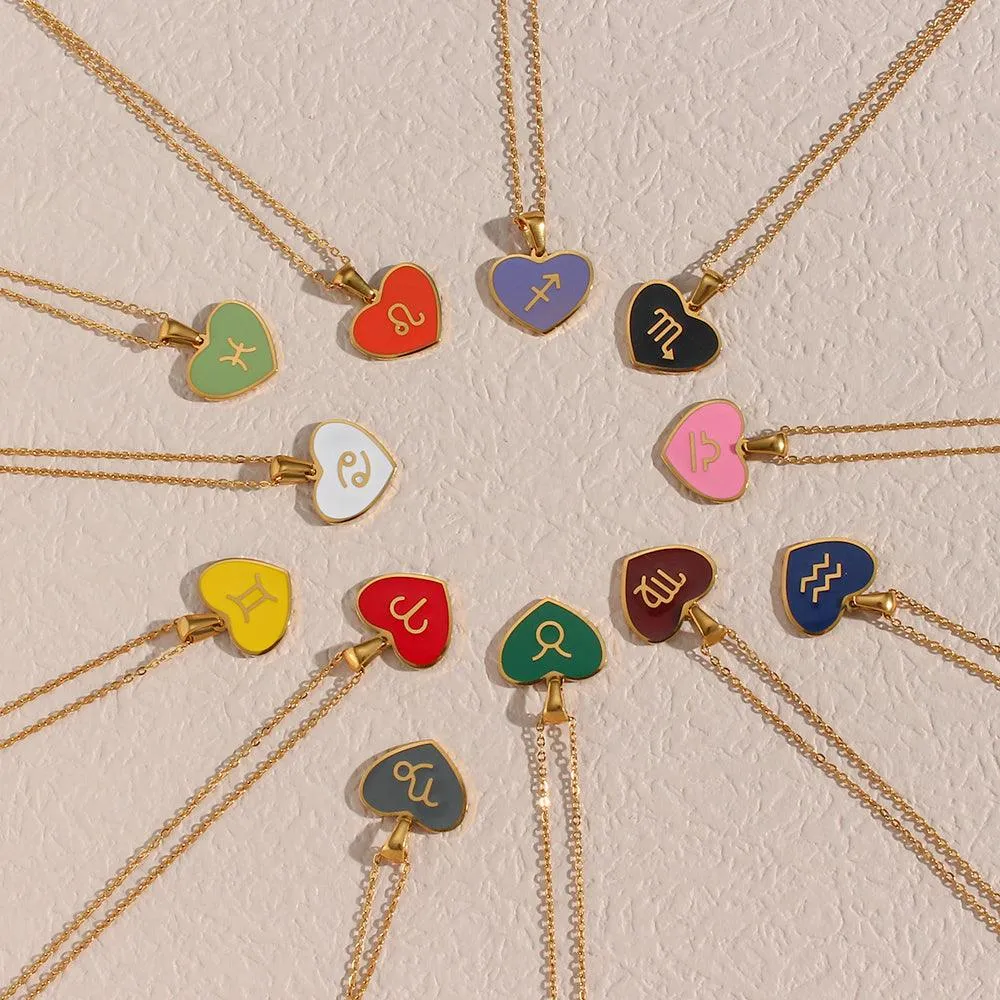 Zodiac Heart Pendant