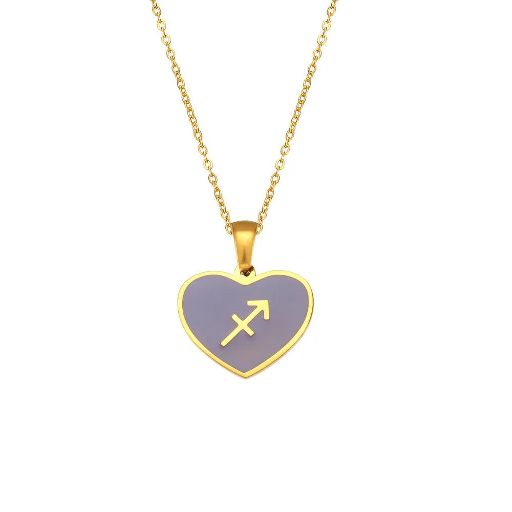 Zodiac Heart Pendant