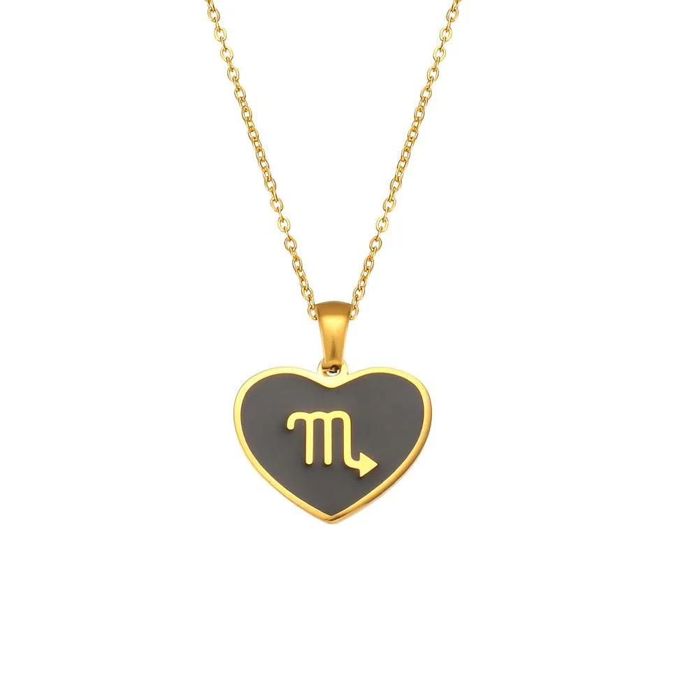 Zodiac Heart Pendant