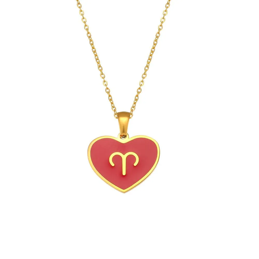 Zodiac Heart Pendant