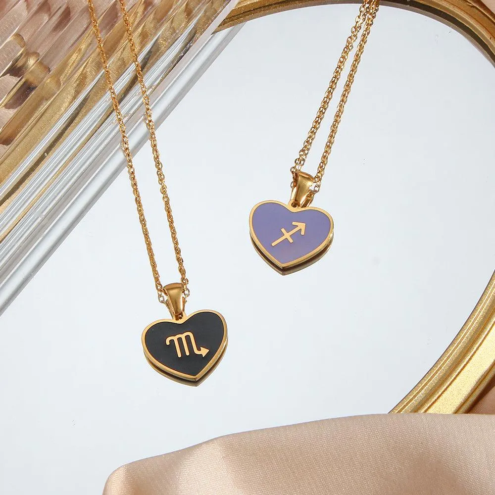 Zodiac Heart Pendant