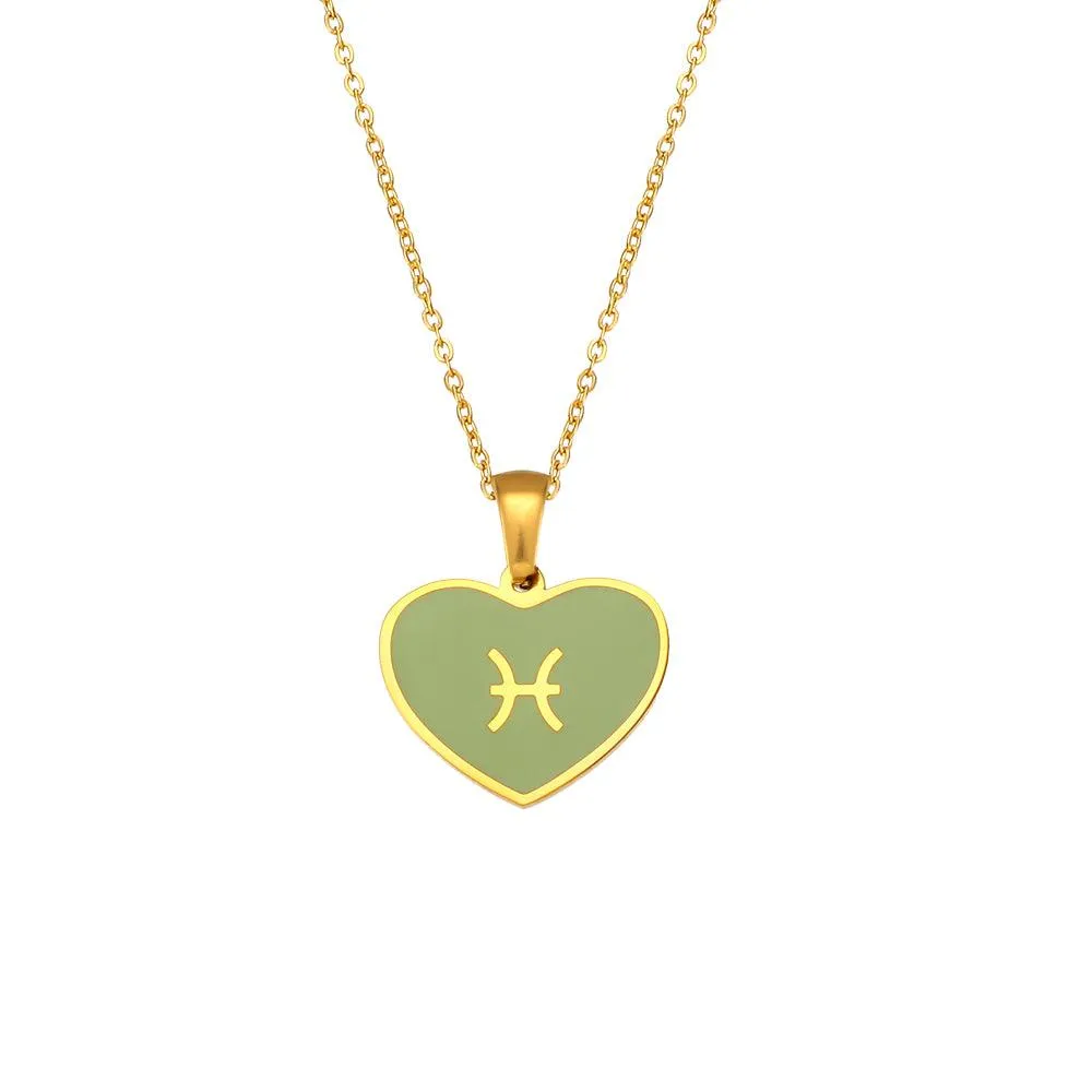 Zodiac Heart Pendant
