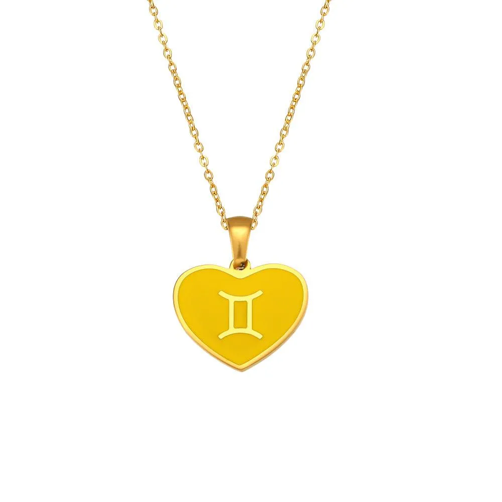 Zodiac Heart Pendant