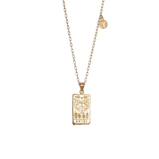 Zodiac Tarot Gold Necklace