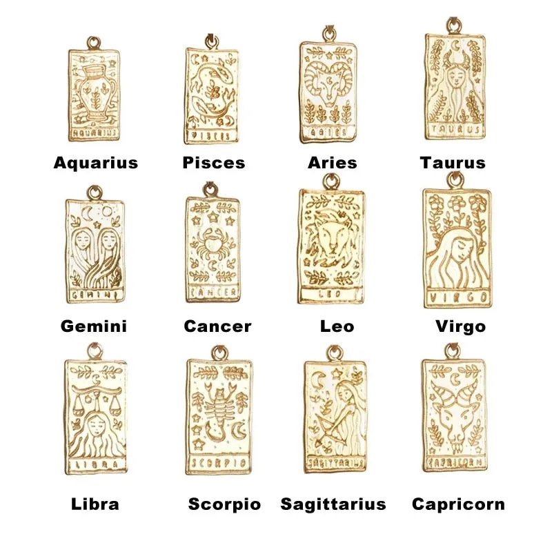 Zodiac Tarot Gold Necklace