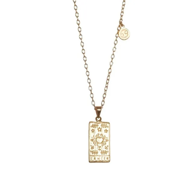 Zodiac Tarot Gold Necklace